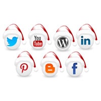 festive social media logos