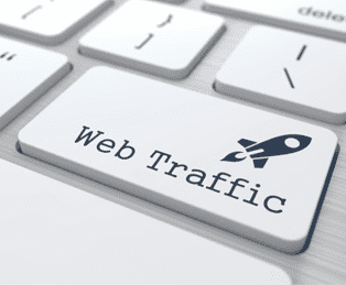 web traffic shooting up