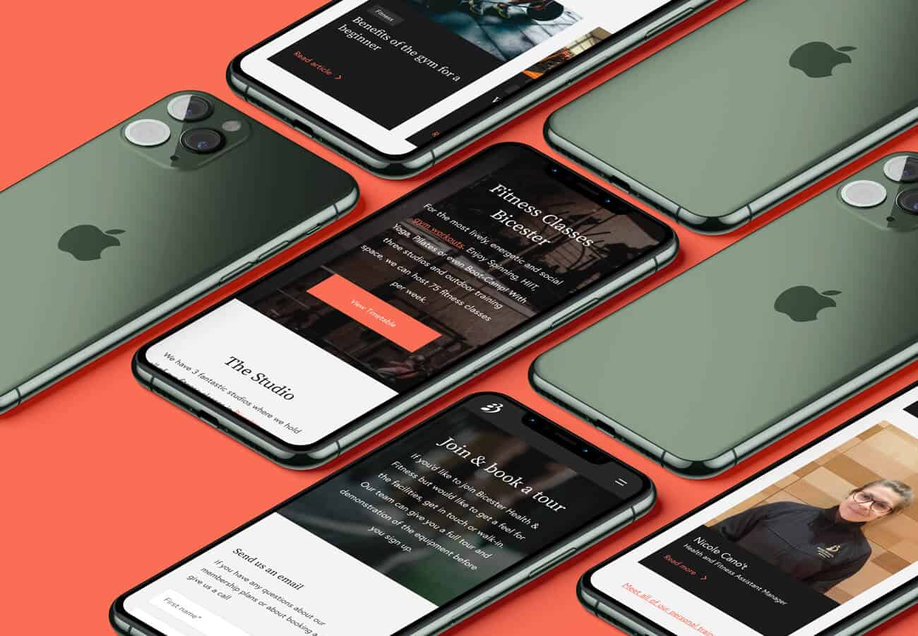 Bicester Gym Website - Mobile