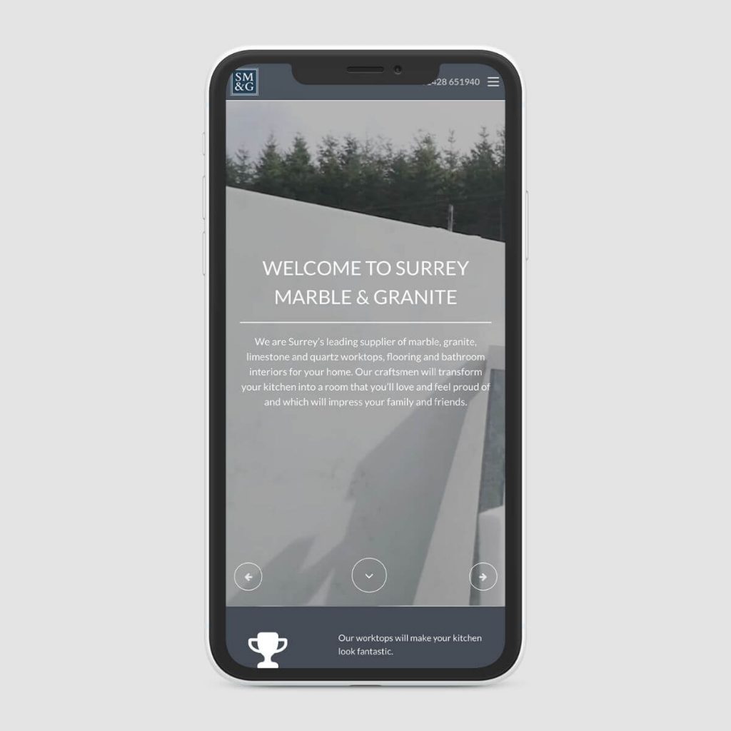 mobile website view