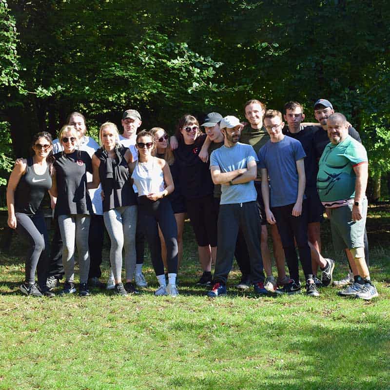 boxchilli teams photo for sports day - Queen Elizabeth Country Park