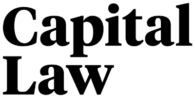 Capital Law company logo with black serif text.