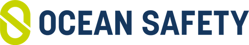 Ocean Safety company logo with bold blue text.