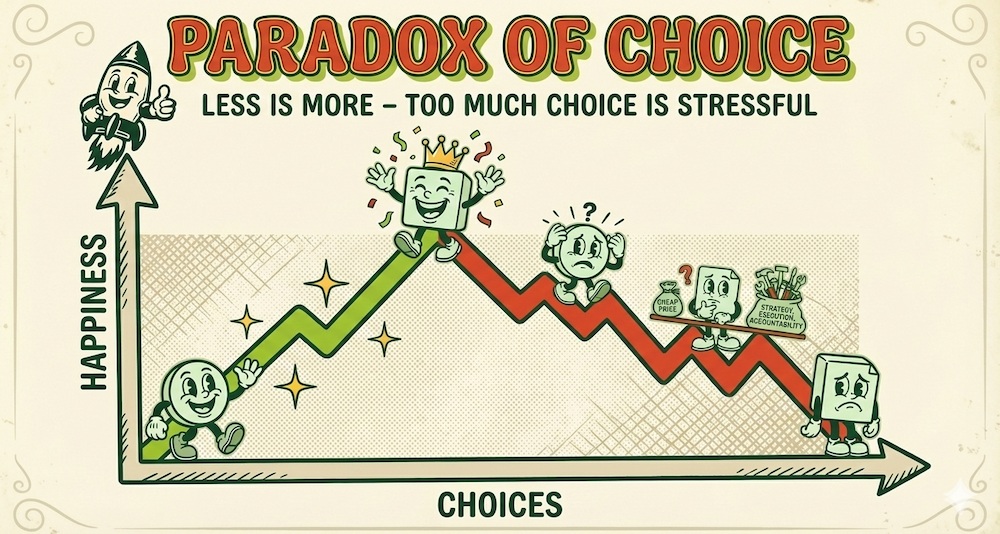 paradox of choice infographic