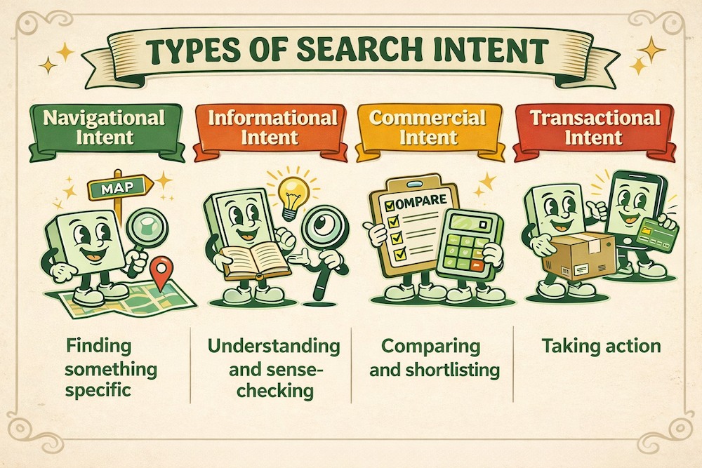 types of search intent infographic