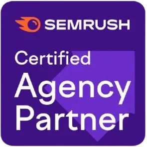 Semrush certified agency partner badge